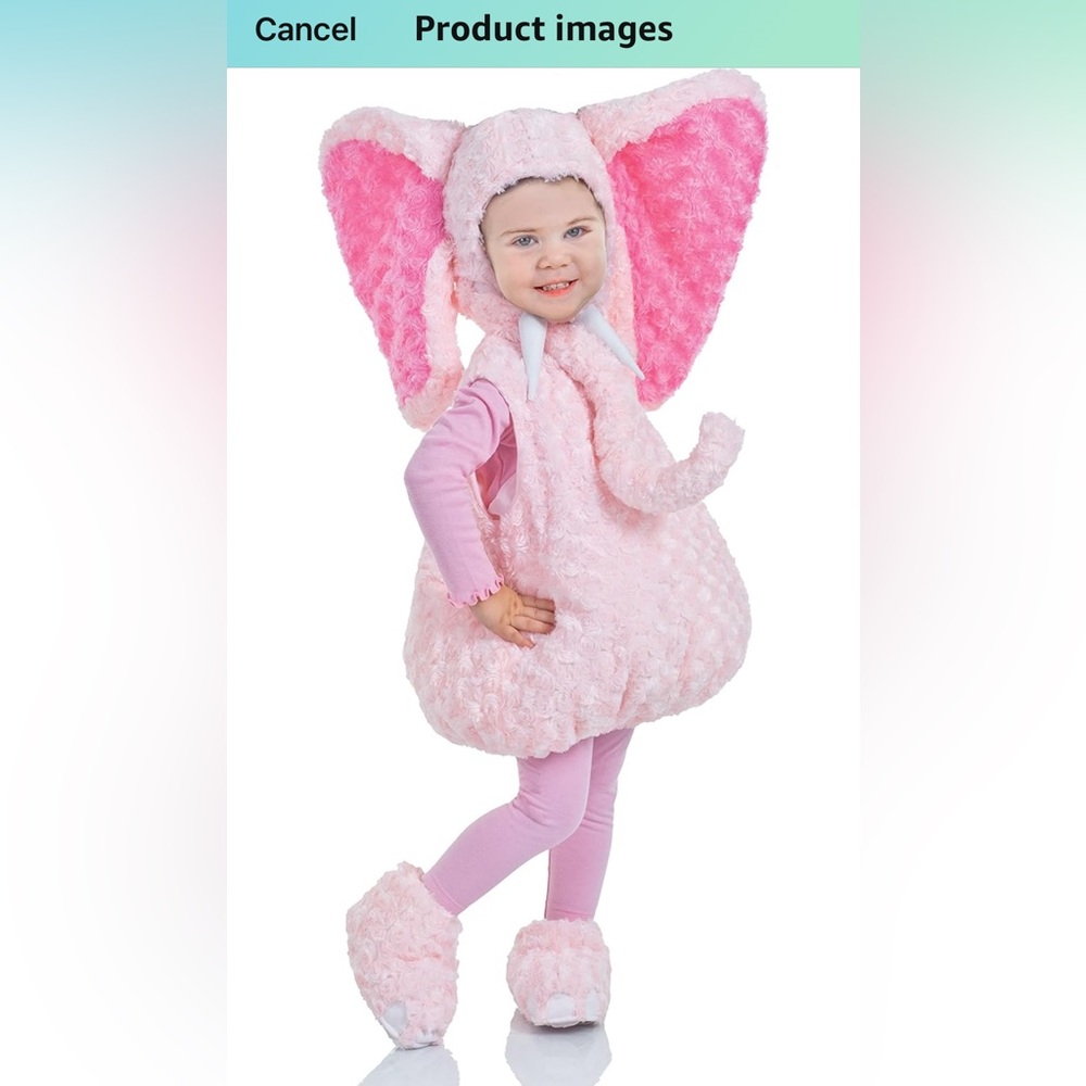 Pink Elephant Costume for Kids